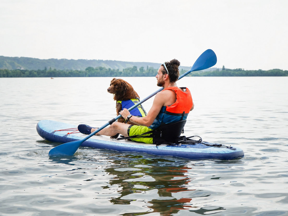Cani-kayak avec son chien en Normandie